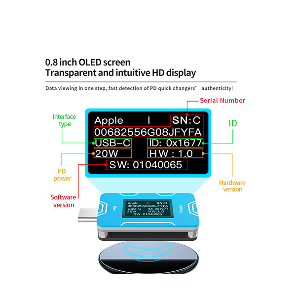 تستر شارژر JC مدل PD Charger