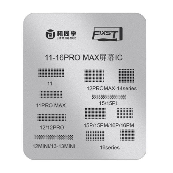 شابلون آی سی ال سی دی آیفون 11 تا 16Pro Max برند JTX