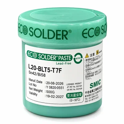 خمیر قلع 500 گرمی SMIC(Senju) مدل ECO Solder دمای 138
